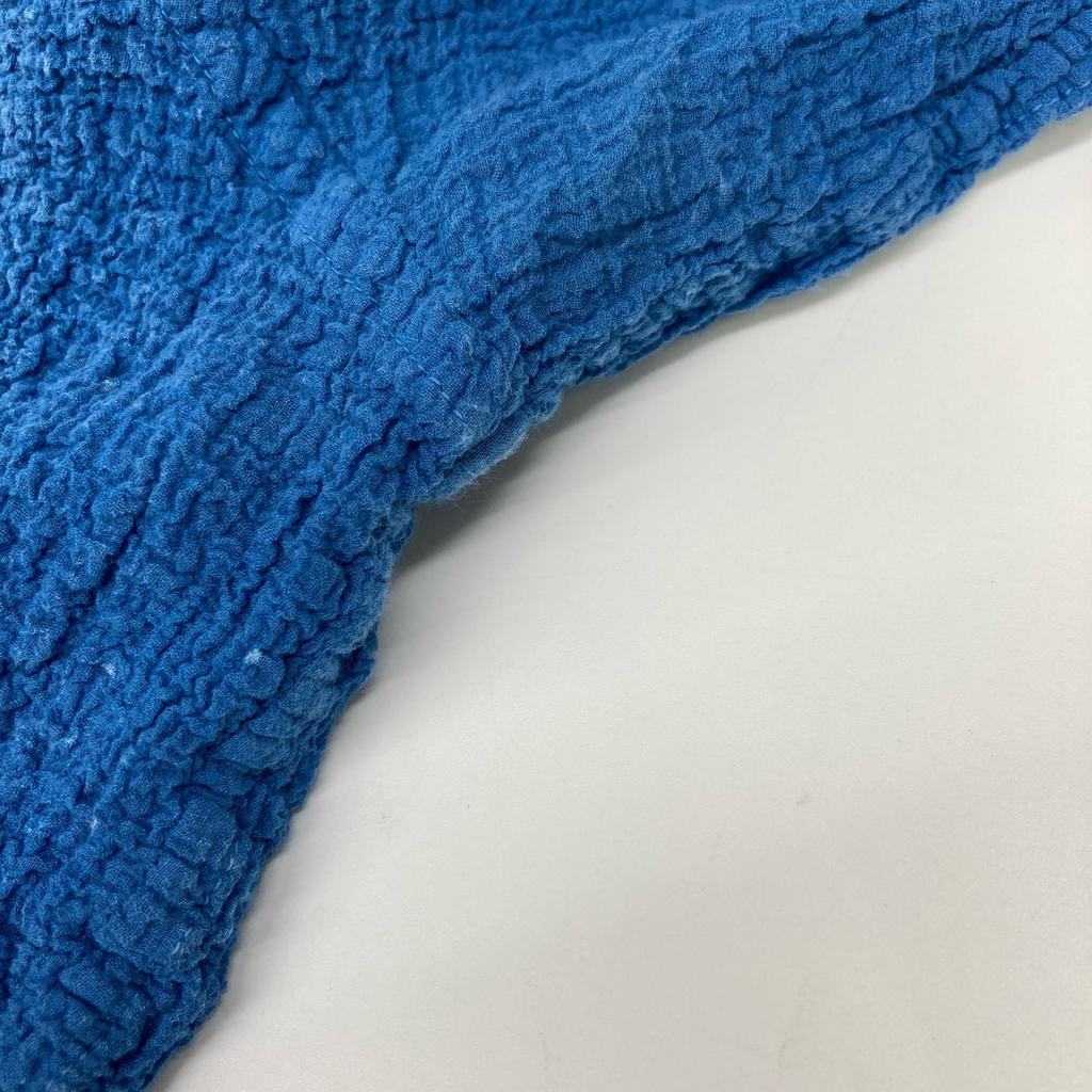 MeISSEYMIYAKE MI52FO849 Blue Collarless Shirt Tops Not Written blueUsed