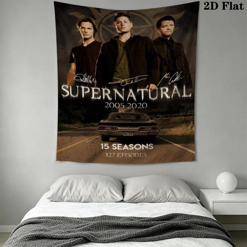 supernatural Wall Tapestry Aesthetic Wall Hanging Printed Fabric Blanket Decorative Tapestries for Bedroom Living Room Home Decor