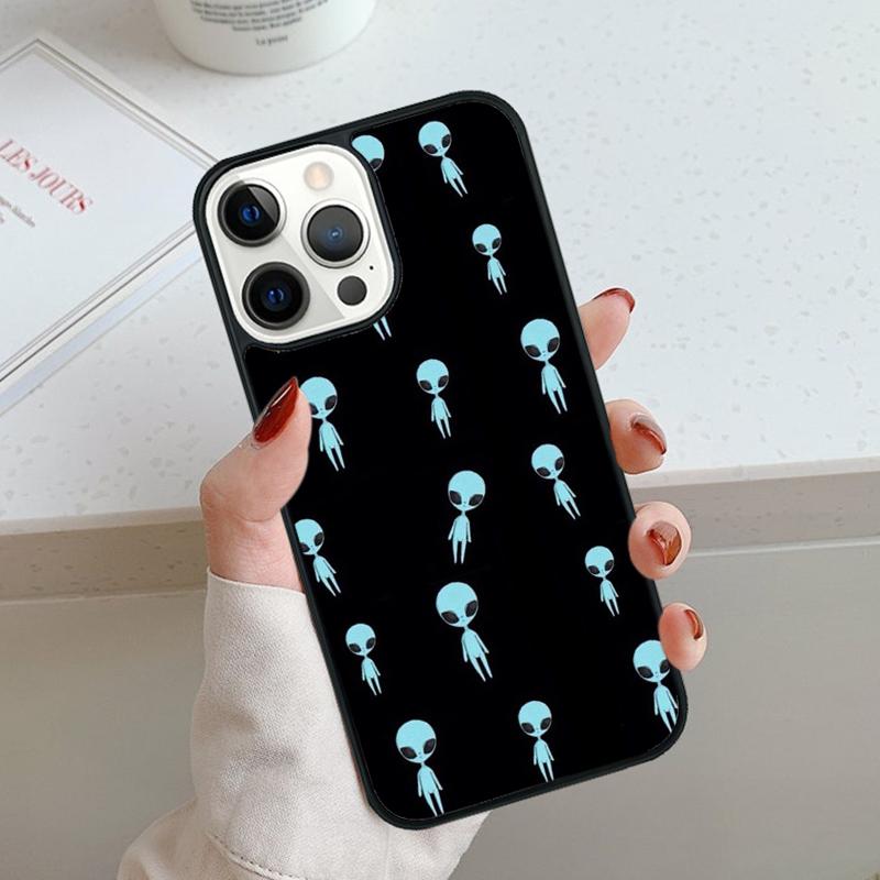 Alien Martian UFO Phone Case For iPhone 11 12 13 14 15 16 Pro Max Mini Cover For iPhone Max 5 6 7 8 Plus Coque Shell