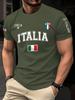 Summer ITALIA Print Print Casual Men'S Clothing Trendy Short-Sleeve Round-Neck Women's T-Shirts Tops Tee