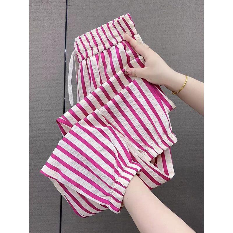 

European Goods Thin Loose High Waist Petite Ankle Banded Pants Vermicelli L