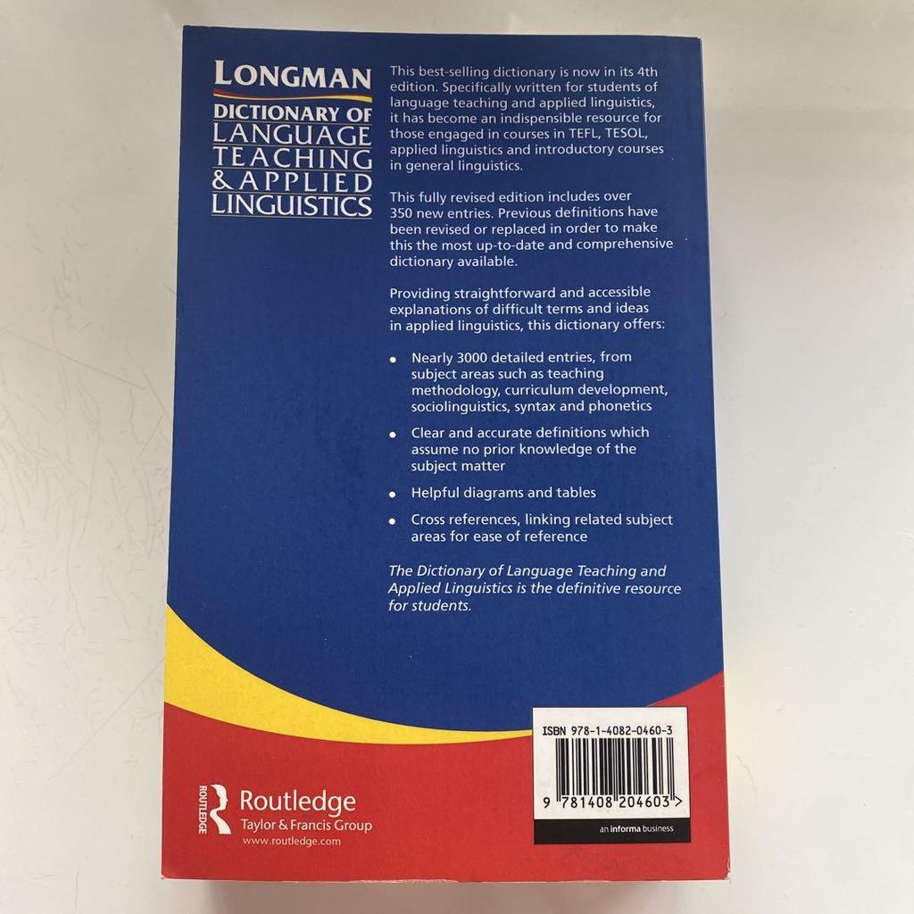 [USED] Longman Dictionary of Language Teaching