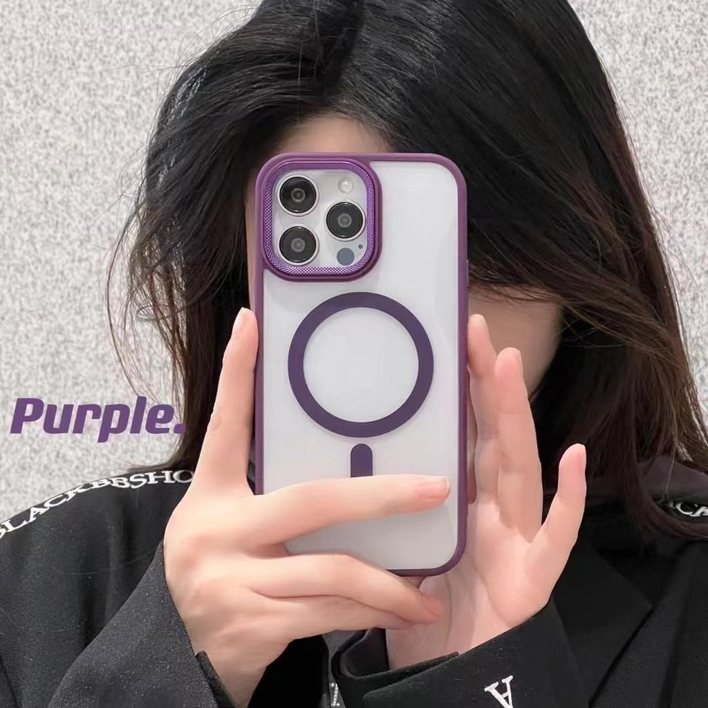 Applicable To Apple 16proMax Magnetic Suction Phone Case Matte Skin Feeling IPhone 15 Anti-fall Lens Ring 14 Protection Case