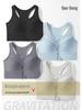 High-Impact Front Zipper Sports Bra with Fixed Cup