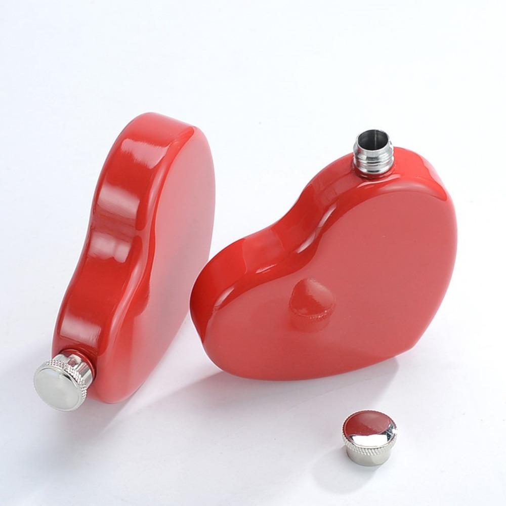 New Miniature Outdoor Hip Flask Portable Vodka Drinking Flasks Heart Shaped Stainless Steel Wine Pot
