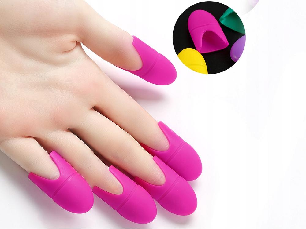 Silicone Clips for Removing Acrylic Gel Hybrids, Reusable, 5 Pcs