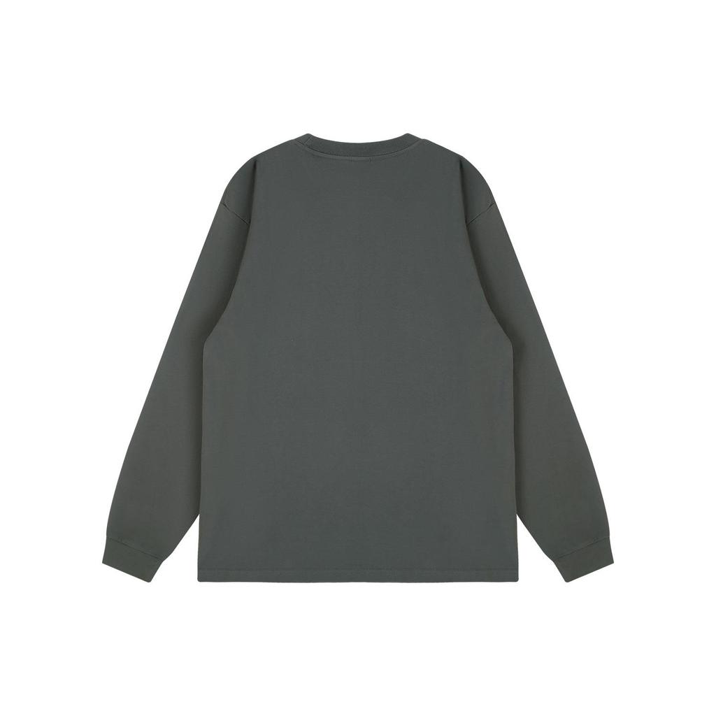 Artistic Hand-Painted Hong Kong Style Long-Sleeve T-Shirt for Couples - Autumn/Winter Trend
