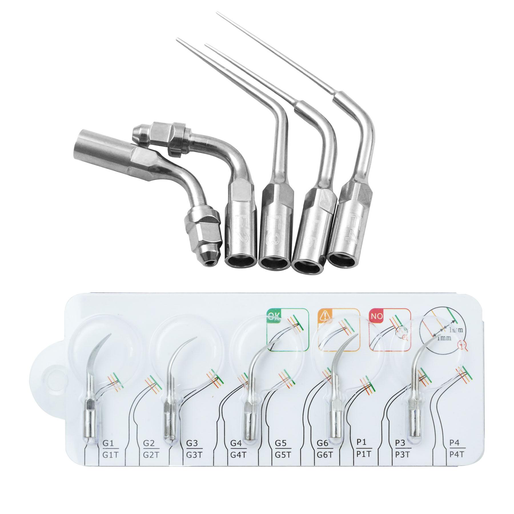 5 Pezzi Punta per Ablatore Ultrasonico Dentale Adatta per Scaler Ems Woodpecker E Dte Satelec G1-G6 E1-E5 P1 P3 P4 Gd1-Gd6 Pd1 Pd3 Pd4 Ed1 Ed2