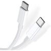 Câble Rapide USB-C vers USB-C 20W pour iPhone 16 Pro Max iPhone 16 Pro iPhone 16e - Blanc 1M