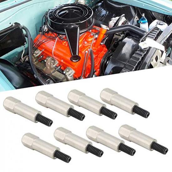 KIMISS Valve Cover Bolt Set, 8 PCS Stainless Steel Cover Bolt Set Fits Valve Cover Hold Down Bolts for 283 302 305 307 327 350 383 400 SBC Eng