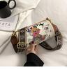 Korean Style 2025 Autumn Chic Women's Crossbody Graffiti Cylinder Handbag