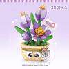MEIEST Mini Blumen Sukkulenten Bonsai Bausteine, Simulation Topfpflanze Partikel Pflanzensammlung Konstruktion Bausteine Spielzeug, Zuhause