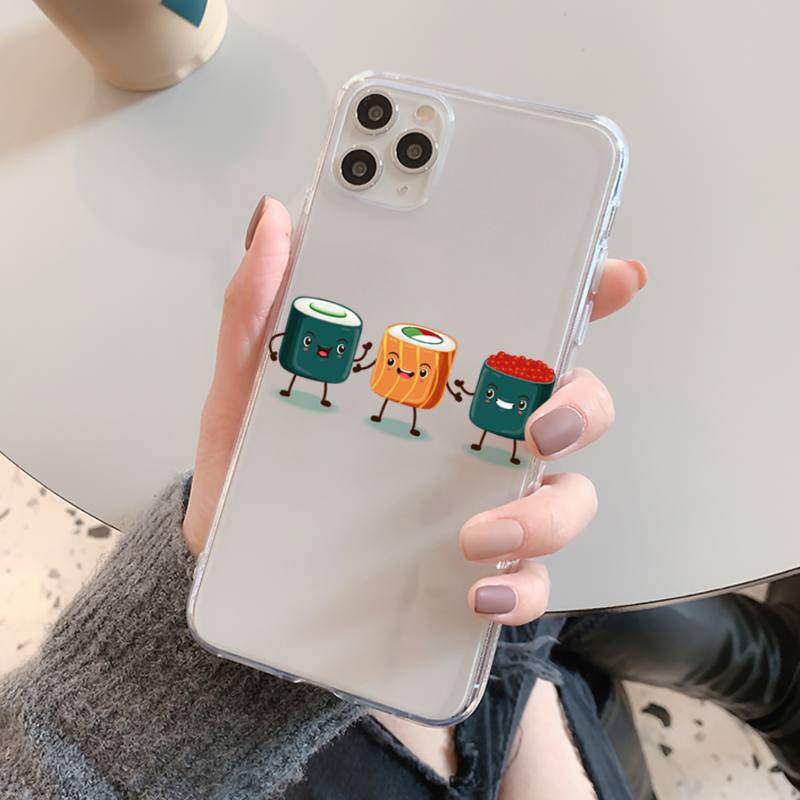 YNDFCNB Japanese Shiba Inu Sushi Phone Case for Iphone 13 11 12 Pro XS MAX 8 7 6 6S Plus X 5S SE 2020 XR Fundas