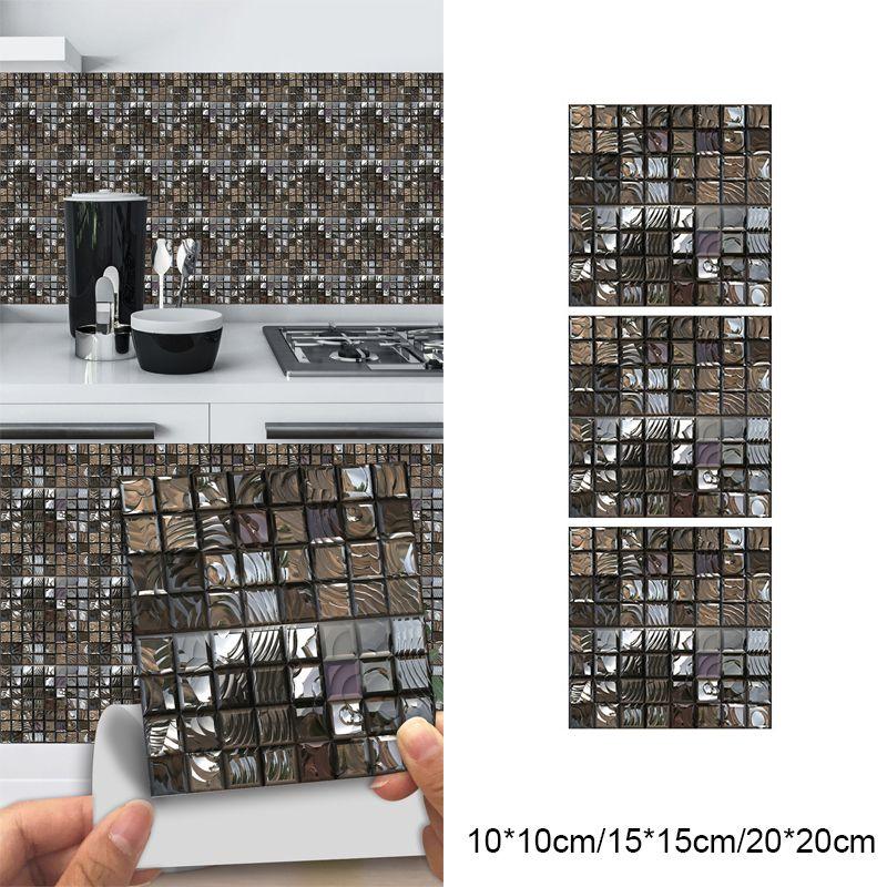 Abstract Mosaic Ceramic Tile Sticker For Home Renovation Waterproof Kitchen And Bathroom Decoration
