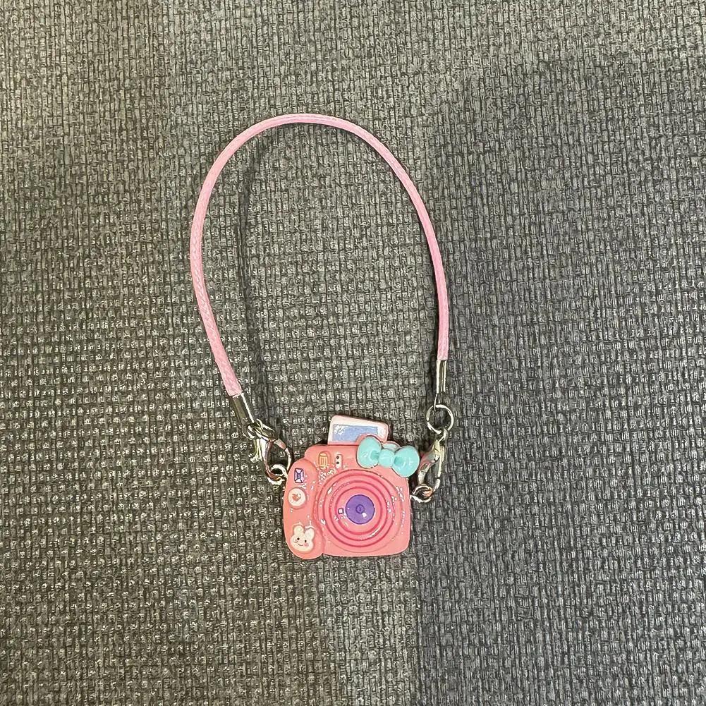 Small Diy Camera Dress Up Plush Plaything For 17Cm Labubu Doll Accessories Dollhouse Hanging Neck Accessories Dollhouse Pendant