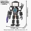 MOOXI Skibidi Toilet Kempingová sada MOC Kostky Hra Super Titan Boss Woofer TV Kamera Reproduktor Sirénový Muž Boss Stavebnice Dětské Hračky