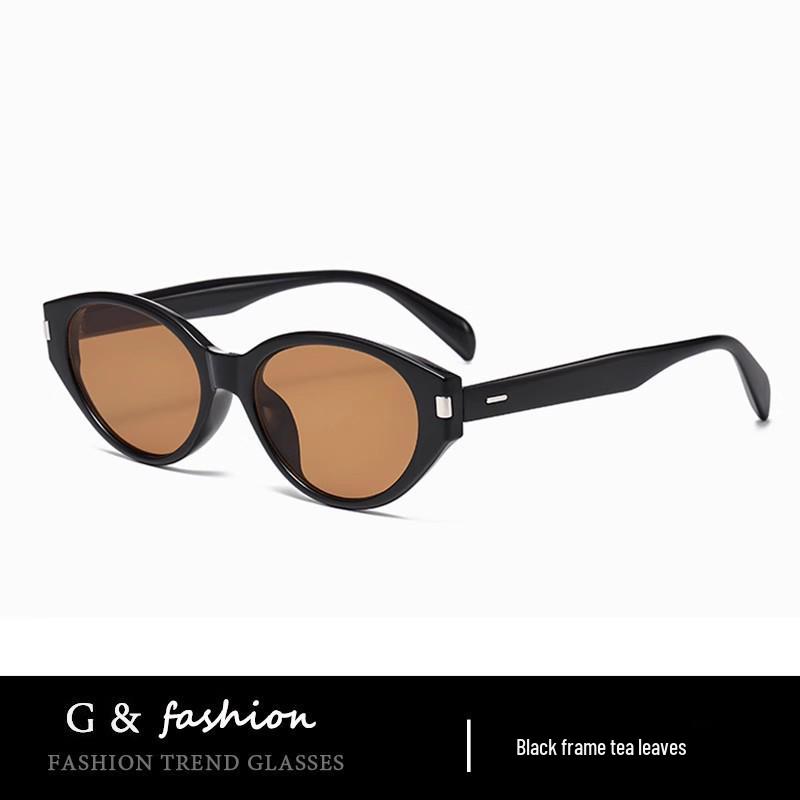Korean Style 2026 Cat Eye Retro Angora Red Women s High-End Myopia UV-Protective Sunglasses