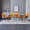 Modern Minimalist Italian Rock Slab Dining Table Set for Small Apartments