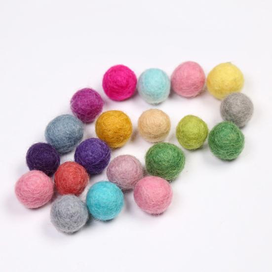 10 Stück 15mm Filzpompons Dekorativ Handgemacht Lustig Handgefertigt DIY Wollfilz