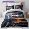 Denver Broncos Pattern Bedding Set Quilt Cover Pillowcase Home Decor Gift (1 * duvet cover + 2 * pillowcase, without core)