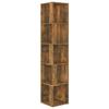 VidaXL Corner Cabinet Smoked Oak 33x33x164.5 Cm Engineered Wood 816026