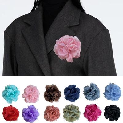 Jewelry Badge Accessories Large Flower Brooch Fabric Handmade Accessories Pin Brooch