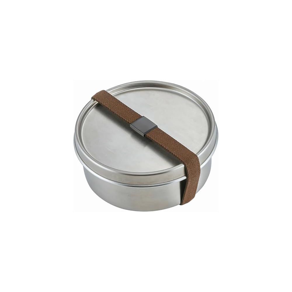Shimomura Kikaku TSUBAME Bento Box, Round, Medium Size, 500ml, Stainless Steel, Dishwasher Safe,