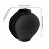 Handmade Matte Black Ceramic Vase Modern Freestanding Flower Hand-Formed