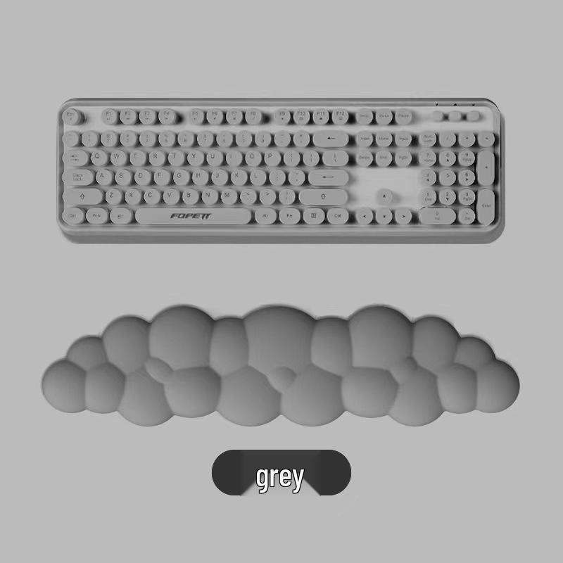High-Value Silicone Cloud Wrist Rest Mouse Pad and Keyboard Support - Office Essential