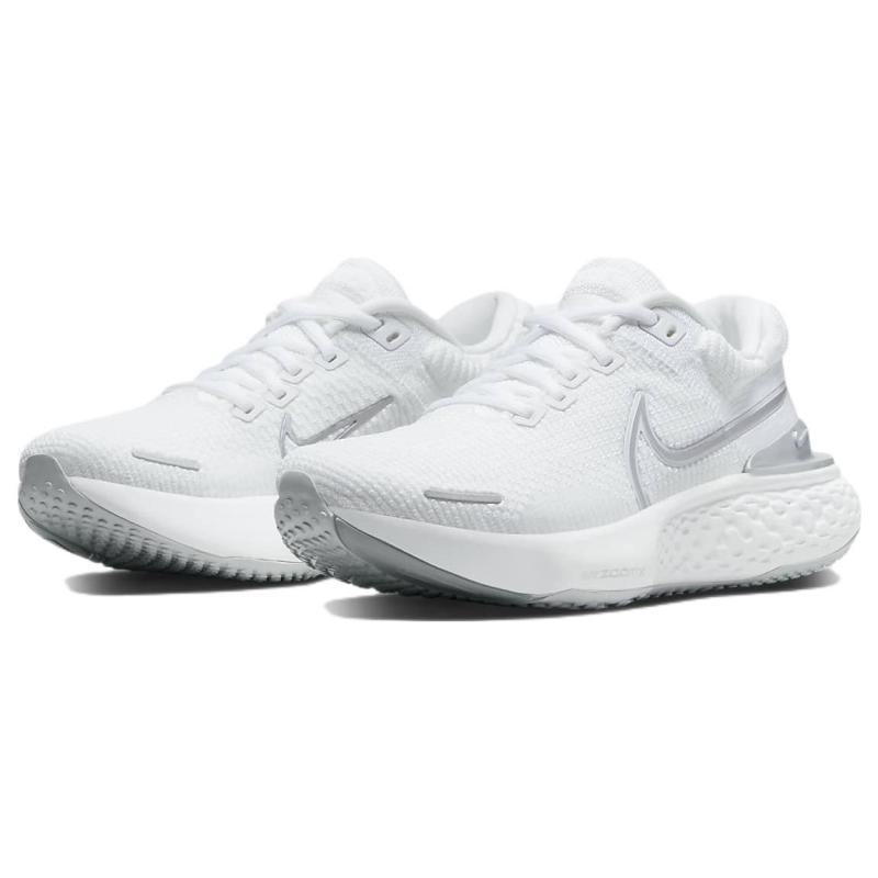 Nike ZoomX Invincible Run Flyknit 2 'White Metallic Silver' Women's Sneakers casual DC9993-101