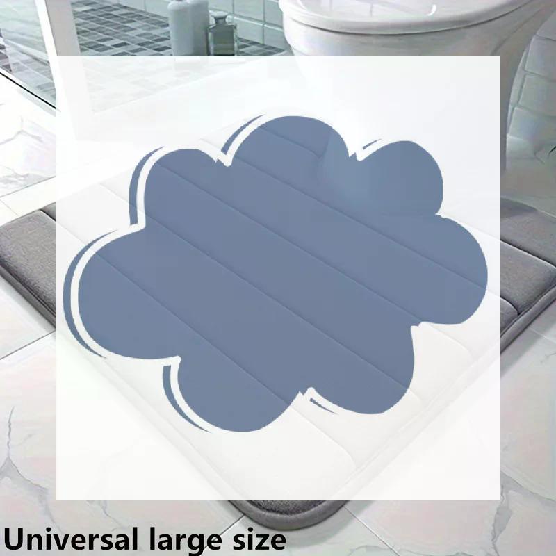 1Pcs U-shaped Toilet Mat Bathroom Mat Bathroom Carpet Bathroom Carpet Memory Foam Bath Mat Anti-skid Super Absorbent