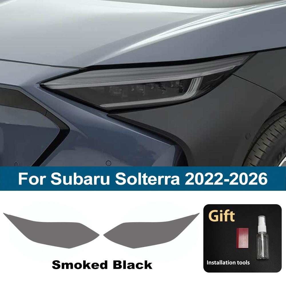 Custom Fit TPU PPF for Subaru Solterra 2025-2026 High Gloss Smoke Black Pre Cut Car Headlight Protective Film Anti-Scratch Film