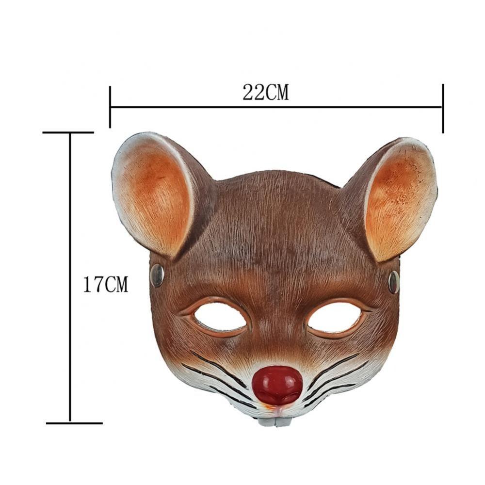 For Women Men Cosplay Accessory Halloween Masks Half Face Mask Mouse Face Cover 3D Animal Mask