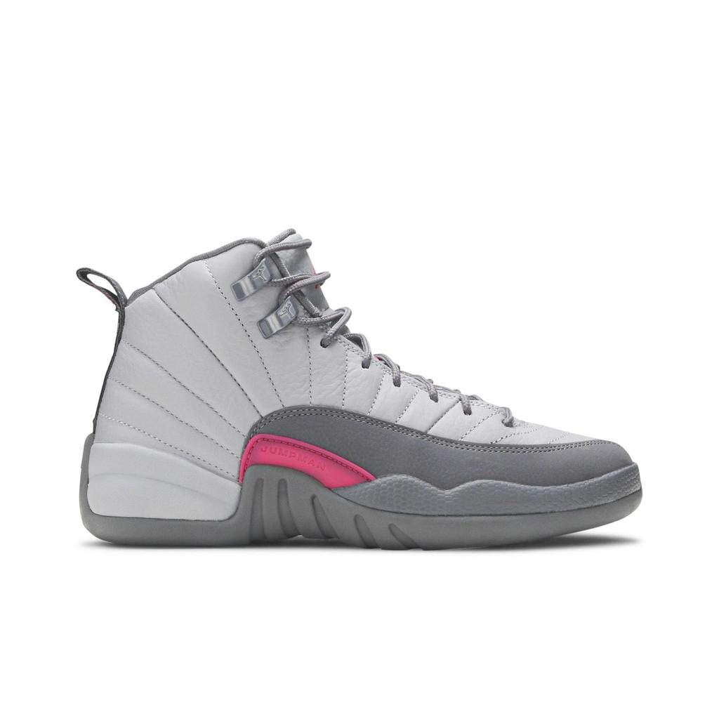 Air Jordan 12 Retro GG 'Vivid Pink' (Unisex) Wolf Grey / Vivid Pink-Cool Grey Kids' Basketball Shoes 510815 029