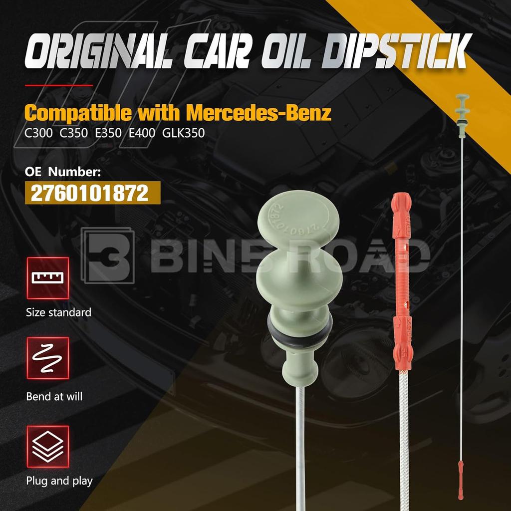Engine Oil Fluid Dipstick 2760101872 Compatible with Mercedes-Benz C300 C350 E350 E400 GLK350