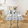4Ft/6Ft Rectangle Vinyl Picnic Table Cloth Waterproof Elastic Fitted Table Covers Outdoor Table Cover for Camping Dining Indoor