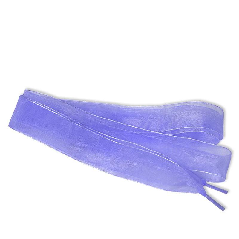 Flat Silk Shoe Laces 2.5CM Width Tulle Webbing Snow Shoelace Fit Sneakers Ballet Lace Chiffon Yarn Shoelaces Shoes Accessories