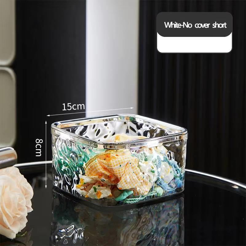 Water Ripple Hair Accessory Storage Box Transparent Hair String Storage Box With Lid Desktop Storage Box Multi Functional Item