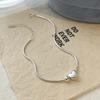 Manqiu 925 Sterling Silver Heart Snake Bone Chain Charm Geometric Women's Best Sterling Silver Bracelet   Jewelry Designer