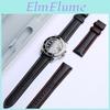 Fiber Leather Carbon Bracelet Genuine Grain Watchband Red Stitching 18mm 20mm 22mm Watch Band Strap Accessories Butterfly Buckle