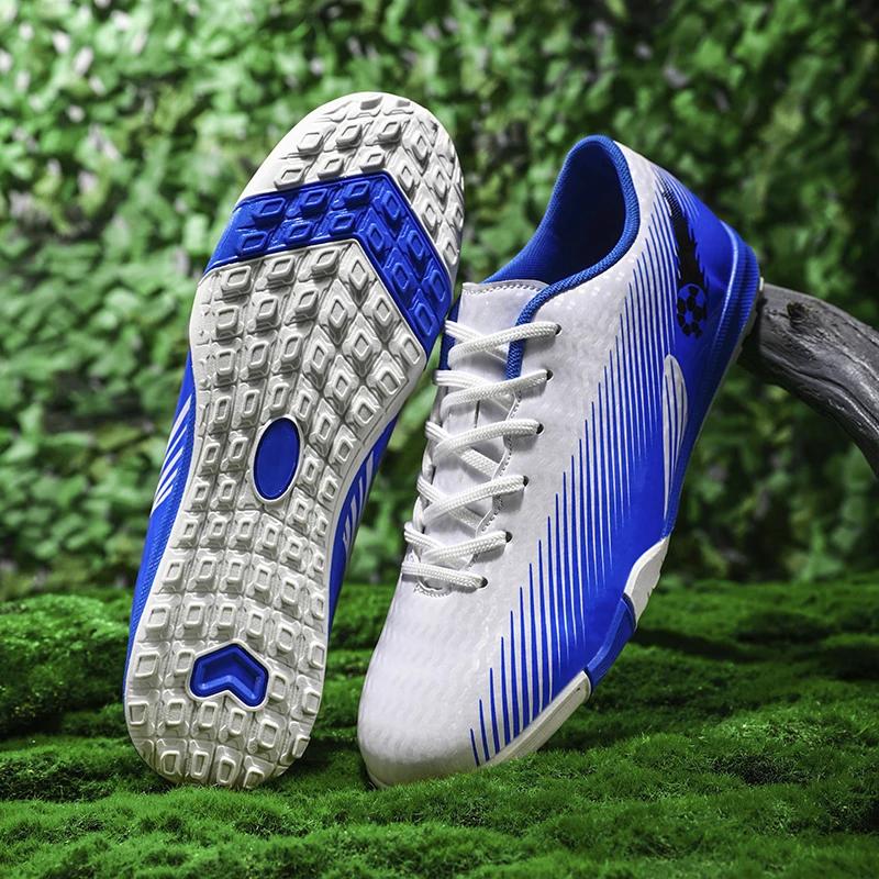 Hot Selling Unisex Sneakers Fashion Grass Youth Training Football Boots Men Women Indoor Anti Slip Low Cut Durable Soccer Shoes