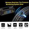 Tpms Solar-Powered Tire Pressure Monitoring System With Wireless Real-Time Clear Lcd Display Car  Alarm System