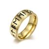 Vintage Nordic Viking Luhn Text Titanium Steel Men's Ring Ring, Cold Neutral Style Wear Hand Jewelry