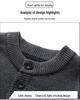 Dad's Plus Velvet Cardigan: Warm Knit Button-Up for Autumn/Winter, Middle-Aged & Elderly Men