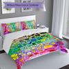 3pcs Custom Name Nanimate Insanity Bedding Set,Includes 1 Duvet Cover and 2 Pillowcases,All-season Bedroom Decor