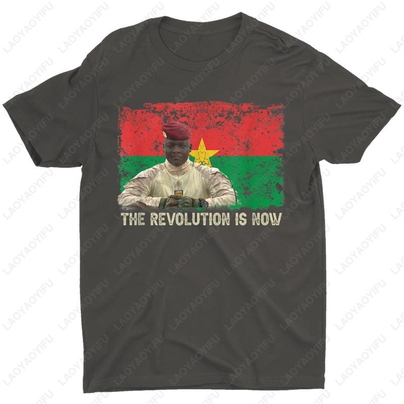 President Ibrahim Traore Burkina Faso Tribute Men Women TShirt Vintage Nostalgia Classics Men Women Cotton Hipster Tops Male Tee