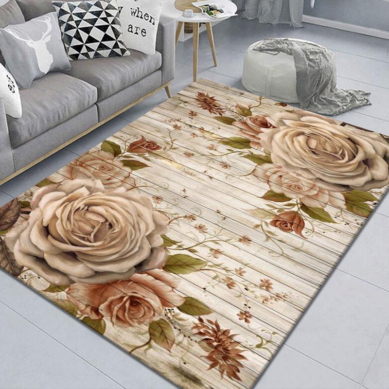 3D Carpet Living Room Bedroom Printed Carpet Wedding Floor Mat Modern and Simple Carpet