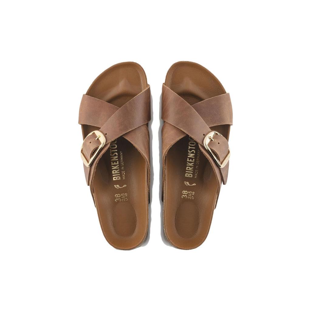 Birkenstock Leather Minimalist Style Stylish Sandal Women's Brown 1020165