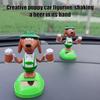 New Creative Puppy Car Figurine Features Two Glasses In Its Hands Resembling Overflowing Beer Hops Unique Car Ornament