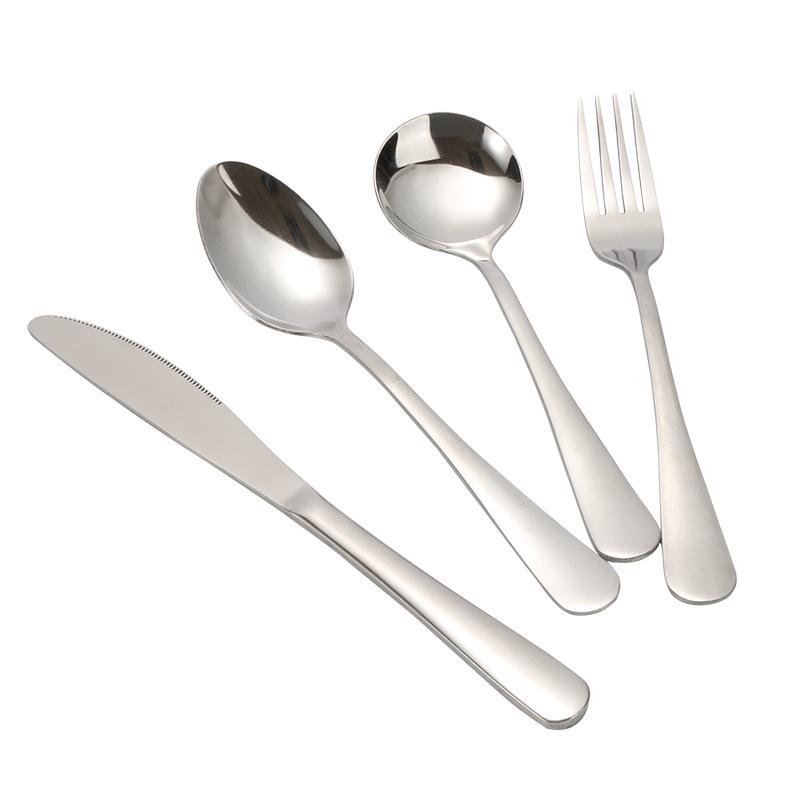 1010 Stainless Steel Western Cutlery Set: Knife, Fork, Spoon, Dessert & Coffee Spoon, Steak Knife.